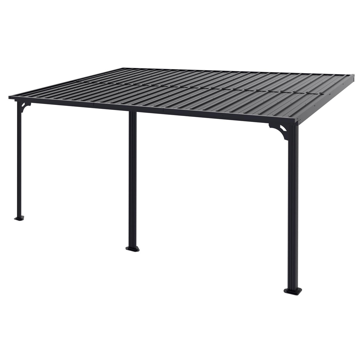 MUPATER 10'x 14' Gazebo, Outdoor Pergola on Clearance with Aluminum Frame, Outdoor Patio Lean to Gazebo Awnings for Deck, Porch and Backyard MUPATER