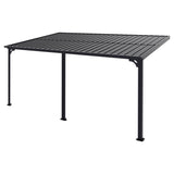 MUPATER 10'x 14' Gazebo, Outdoor Pergola on Clearance with Aluminum Frame, Outdoor Patio Lean to Gazebo Awnings for Deck, Porch and Backyard MUPATER