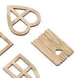 100pcs Wood Window Cutouts - Multipurpose Unfinished Wood Slices, Unfinished Wood Crafts for DIY, Kids Crafts, and Home Decor Projects Topyond