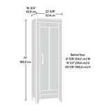 Sauder Adept Narrow Storage Pantry Cabinet, ‎L: 22.60" x W: 16.77" x H: 70.98", Craftsman Oak finish Sauder