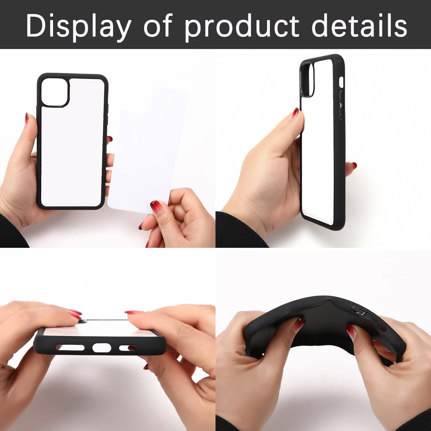 5PCS Sublimation Phone Case Blanks Bulk Covers Compatible with Apple iPhone 14, 6.1 Inch,Easy to Sublimate DIY Phone Case Cell Phone Basic Cases Soft Anti Slip (case for iPhone 14 * 5 Black)