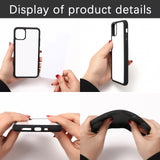 ORJ 5 PCS Sublimation Blank Phone Case for iPhone 13 6.1 Inch,Soft Rubber Protective Shockproof Blanks Case (case for iPhone 12 Pro Max *5 Black) ORJ