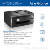 Brother MFC-J1010DW Wireless Color Inkjet All-in-One Printer with Mobile Device and Duplex Printing, Refresh Subscription and Amazon Dash Replenishment Ready Brother