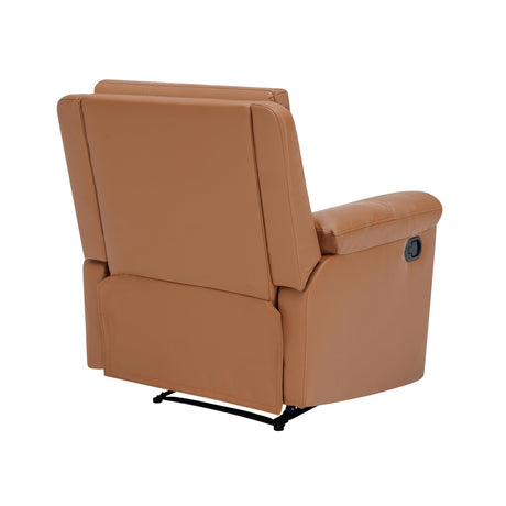 MINCETA Recliner Chairs,Modern 5" Wall Hugger Nursery Recliner with Overstuffed Arm and Back for Living Room,PU Leather in Brown MINCETA