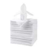 25pcs Polyester Cloth Napkins - 17 x 17 inch White Dinner Washable Napkins with Hemmed Edges for Restaurant/Wedding/Hotel(25,White) Ascoza