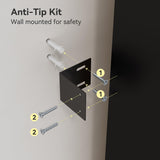 LITTLE TREE 8-Tier Bookcase, 78.7" Tall Bookshelf with Arched Top, Large Freestanding Wooden Open Bookcase Bookshelf, Modern Book Shelf Organizer for Living Room, Bedroom, Office, Library, Black Brown LITTLE TREE