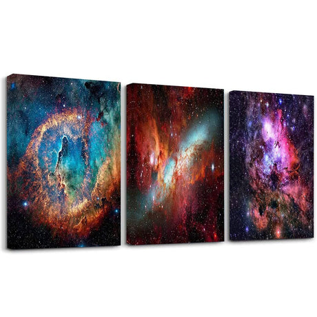 pchmcu 3 Pack Galaxy Diamond Painting Kits for Adults,5D Diamond Art Painting,DIY Full Drill Crystal Rhinestone Arts and Crafts,Gem Art Star Painting with Diamond Home Wall Decor 9.8x13.8 inch pchmcu