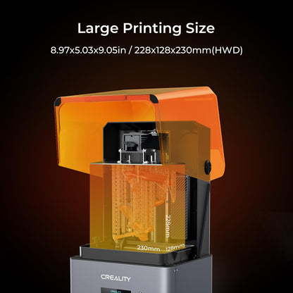 Creality HALOT MAGE PRO 8K Resin 3D Printer, Equivalent 12K Model Effect UV Resin Photocuring Printer with 5X Faster Printing Speed, Smart Resin Pump and Activated Carbon Filter, 8.97x5.03x9.05 inch