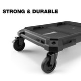 ToughBuilt 4-Wheel Cart, Tool Box Dolly for StackTech Toolboxes and Organizers - Heavy-Duty Rolling Base with Locking Casters, Tie-Down Points and Automatic Lock System ToughBuilt