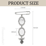 Framendino, 2 Pack Sublimation Blank Bouquet Photo Charms Pin Pouch with Angel Pendant Wedding Memory Bridal Bouquet Picture Charm Clip DIY Jewelry Making 2 Sheet Framendino