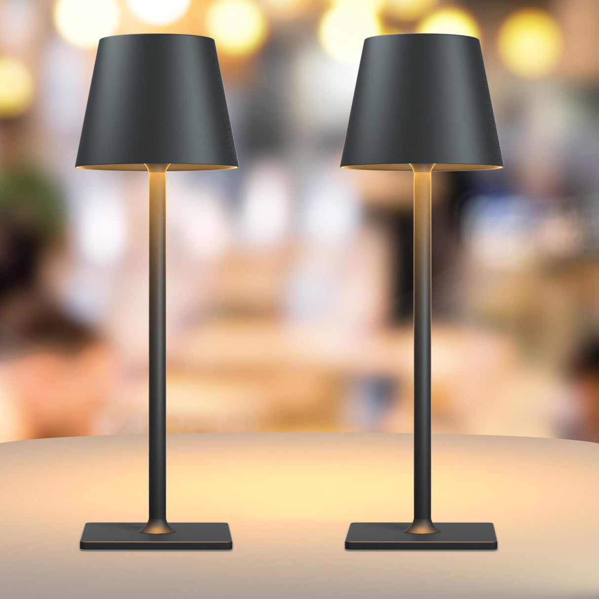 Yogaret 2 Pack Rechargeable Table Lamps,Cordless Lamp with 6000mAh Battery Operated, Portable Indoor/Outdoor Table Lamp for Patio Restaurant Home Dinner Dining Kitchen,Waterproof & Wireless Yogaret