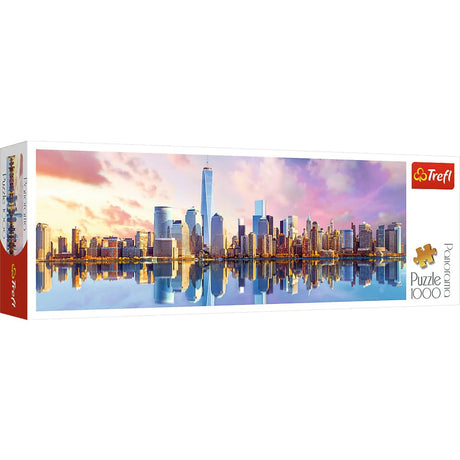 Trefl Panorama Manhattan 1000 Piece Jigsaw Puzzle Red 27"x19" Print, DIY Puzzle, Creative Fun, Classic Puzzle for Adults and Children from 12 Years Old Trefl