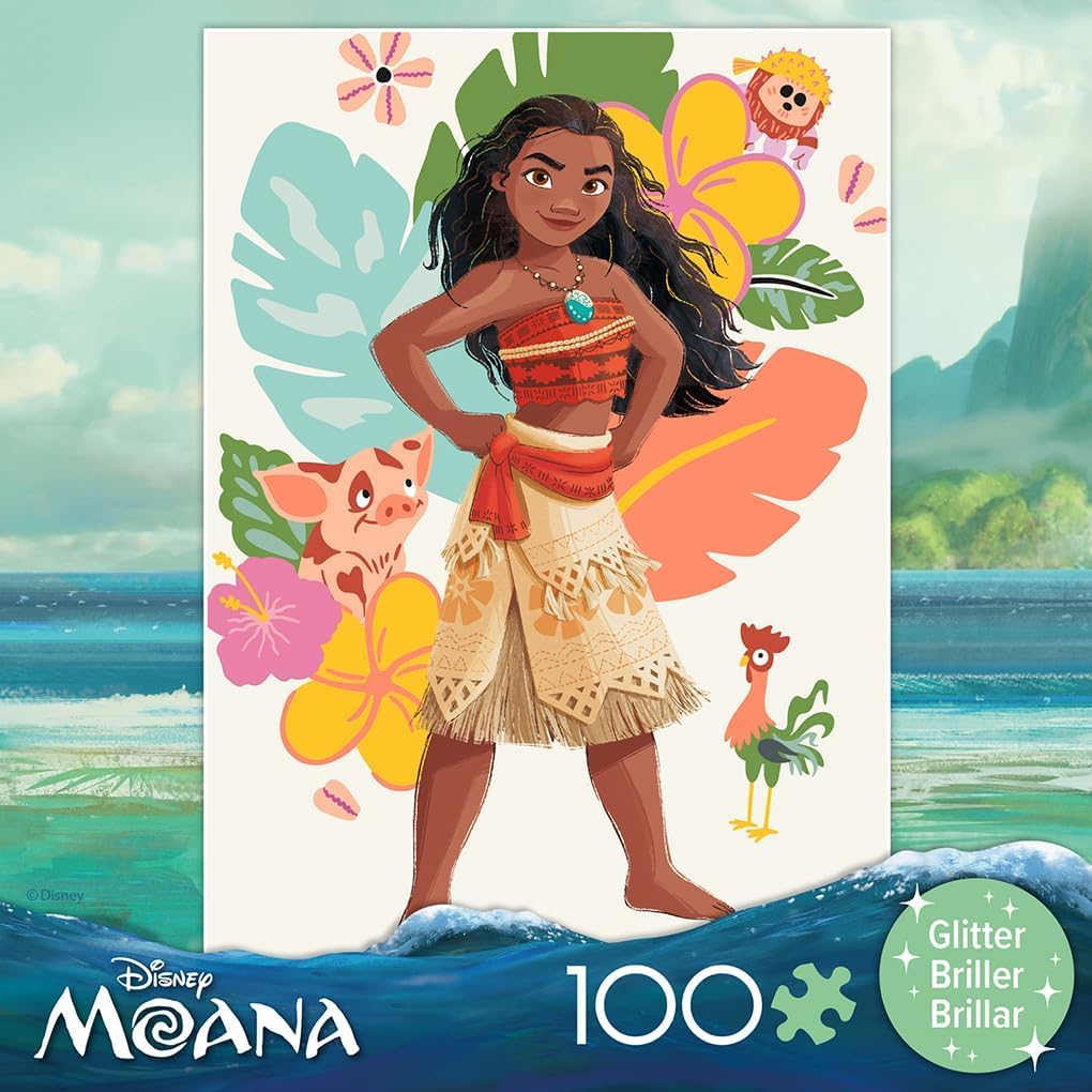 Ceaco - Disney - Moana - Glitter Puzzle - 100 Piece Jigsaw Puzzle Ceaco