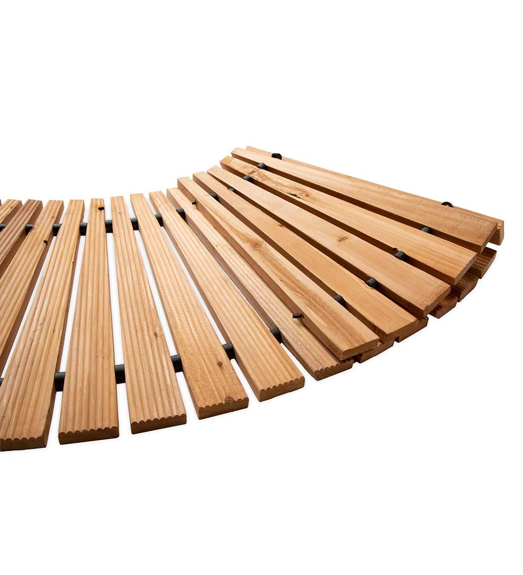 Plow & Hearth Roll Out Wooden Curved Garden Pathway - Thumbnail 3