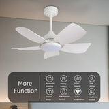 36 inch Ceiling Fan with Light and Remote Control,White 5 Blade Modern Ceiling Fans for Living Room Bedroom Farmhouse indoor, Quick-Install,Reversible DC Motor, Dimmable, 6 Airflow & 3 Light Colors natawinnd
