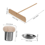 MERRYHAPY 1 Set Pancake Fruit Tool Dough Spreader Oil Brush for Cooking Dough Baking Scraper Crepe Spreader Stick Bbq Oil Mop Pancake Grease Brush Bbq Oil Brush Crepe Spreader Tool Cloth MERRYHAPY