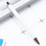 QIYUDUOLA 6Pcs Retractable Ballpoint Pen Blank Heat Transfer Ballpoint Pen For Full Printing Ballpoint Pen Sublimation Pen Blank, gold QIYUDUOLA