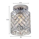 Create For Life® Mini Style Modern Decor Crystal Flush Mount Ceiling Light Fixture Crystal Chandeliers Light Ceiling Lamp for Hallway, Bar, Kitchen, Dining Room, Kids Room (6 inch Shade Dia) Create For Life