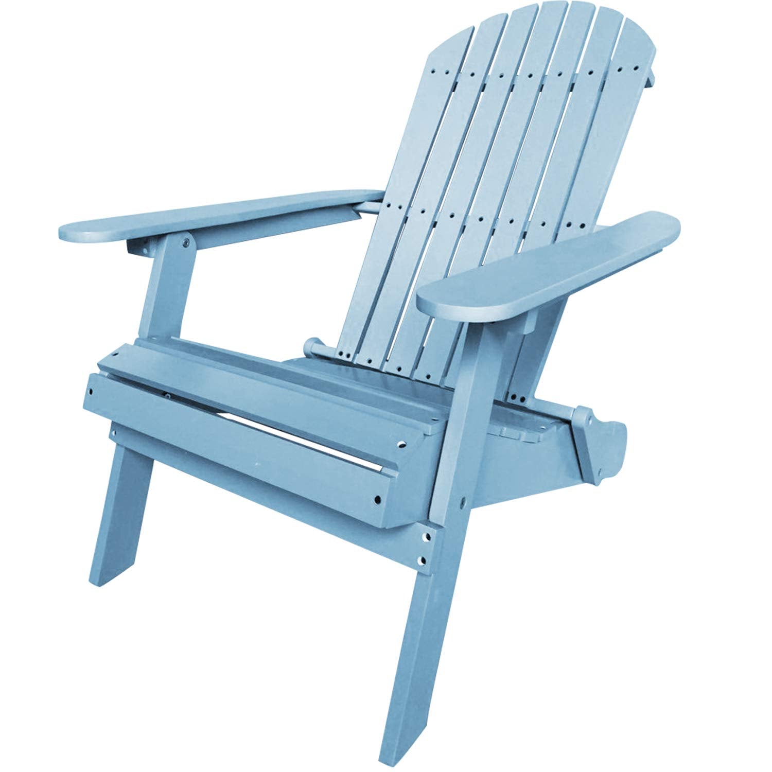 Adirondack Chair,Folding Wooden Lounger Chair，All-Weather Chair for Fire Pit/Garden/Fish with 250lbs Duty Rating，Turquoise - WoodArtSupply