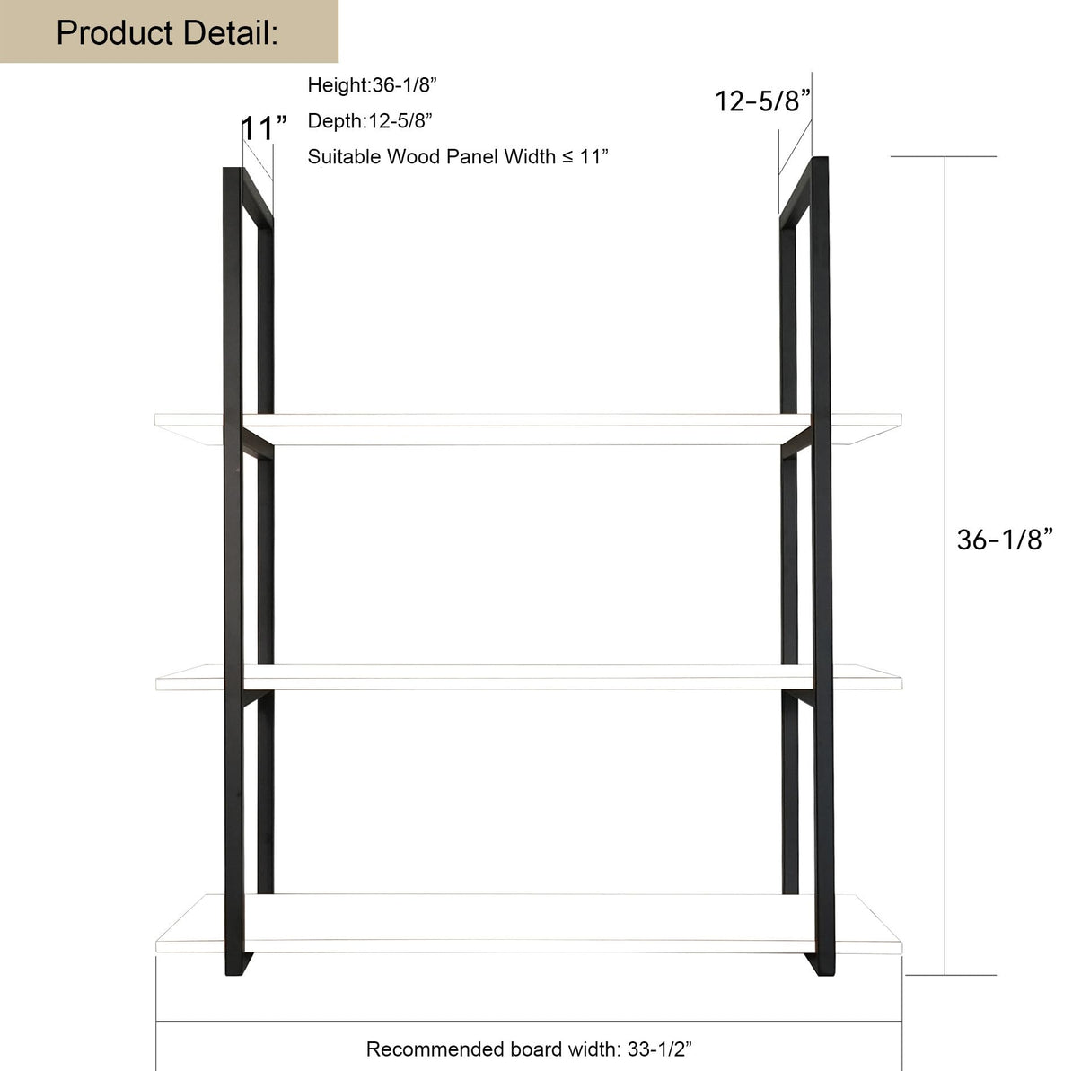 DIYHD 3-Tier Ceiling Mount Shelf Brackets,Industrial Rustic Black Storage Hanging Pipe Shelf,Max Load 100lbs,No Wooden Plank DIYHD