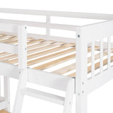 Harper & Bright Designs L Shaped Triple Bunk Bed with Stairs and 3 Storage Drawers, Twin Over Full Bunk Bed with Twin Size Loft Bed, Wooden Bunk Bed Frame for Kids Teens Adults (White) Harper & Bright Designs