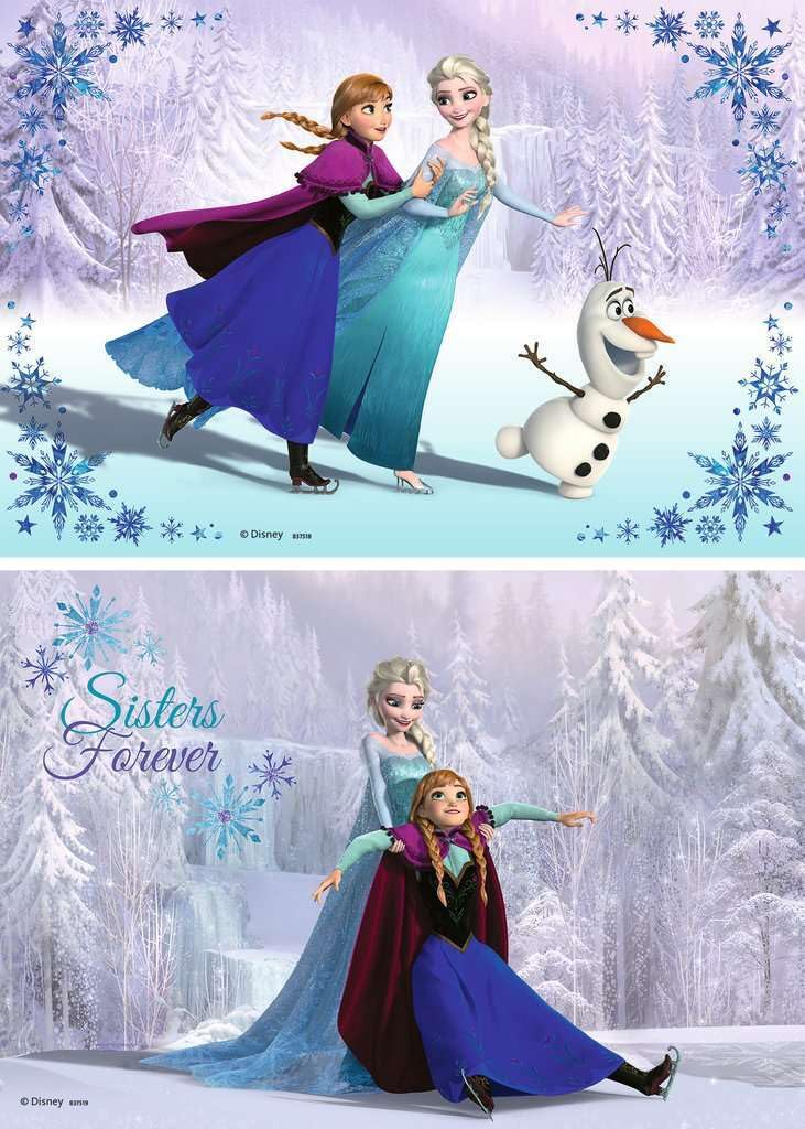 Ravensburger Disney Frozen Sisters Always Puzzle Set | 2 x 24 Piece Jigsaw Puzzles | Unique Pieces for Perfect Fit | Ideal Game for Kids and Family | FSC-Certified for Sustainability Disney