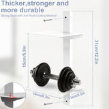 Atsgke Vertical Book Shelf Wall Mount 2 Pack - 4 Tier Invisible Spine Organizer, Heavy-Duty Metal Floating Shelves for Space Saving Modern Home Office Decor, White Atsgke