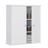 Meilocar Bathroom Wall Cabinet, Bathroom Cabinet Wall Mount, Over The Toilet Space Saver Storage Cabinets, White Medicine Cabinets with 2 Doors Meilocar