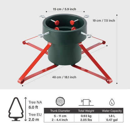 LJIE-House Christmas Tree Stand for Real Tree Christmas Tree Stand Base Holder up to 6FT Sleek Trees Stable for Xmas Tree Decor