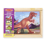 Melissa & Doug Dinosaurs 4-in-1 Wooden Jigsaw Puzzles in a Storage Box 48-Pieces (Item # FOURDINO) Melissa & Doug