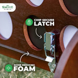 SWOOC Games - Giant Four in a Row (All Weather) with Carrying Case & 60% Quieter Design - Giant Connect - 4 Game - Giant Outdoor Games - Yard Games for Kids and Adults - Backyard Games - Giant Games SWOOC