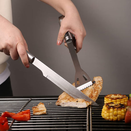 BBQ Grilling Tools Set,Stainless Steel Grilling Accessories Kit for Men Gift,13pc BBQ Grill Utensils Gift Kit with Portable Carry Bag BBQ Tools Grill Tools Set for Backyard Outdoor Grill Cooking FIRBISI