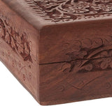 Indian Glance Wood Jewelry Box Organizer - 10 x 6” - Multipurpose Keepsake Storage Case For Girls | Women Indian Glance