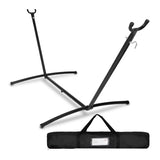 SUPER DEAL Portable 9FT Hammock Stand, Heavy Duty 2 Person 620 LBS Capacity Steel Hammock Frame with Portable Carrying Case, Adjustable 6 Optional Hook Positions, Weather Resistant Black SUPER DEAL