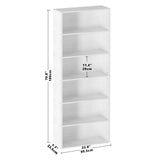IRONCK Bookshelves and Bookcases Floor Standing 6 Tiers Display Storage Shelves 70 in Tall Bookcase Home Decor Furniture for Home Office, Living Room, Bed Room IRONCK