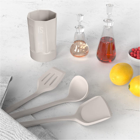 Silicone Cooking Utensils Set - 446°F Heat Resistant Kitchen Utensils,Turner Tongs,Spatula,Spoon,Brush,Whisk,Kitchen Utensil Gadgets Tools Set for Nonstick Cookware,Dishwasher Safe (BPA Free) AOTHOD