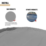 TANG 22' ft Round Pool Covers for 18 Feet Round Above Ground Tank Spa Pool Covers Winter Leaf Pool Covers Wire Rope Hemmed All Edges 4ft Overlap, Trampoline Cover (18', Light Grey) TANG