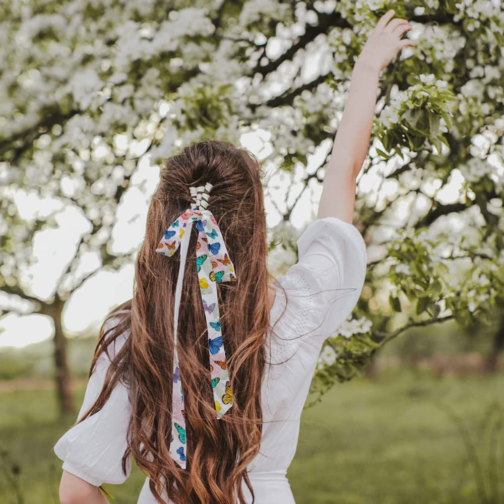 PYD Life 6 Rolls Sublimation Satin Ribbon 3/4 Inch x 40 Ft White Blanks Double Faced for Heat Transfer Print,Satin Ribbon for Craft Gift Wrapping,Wedding Decor,Bow Making PYD Life