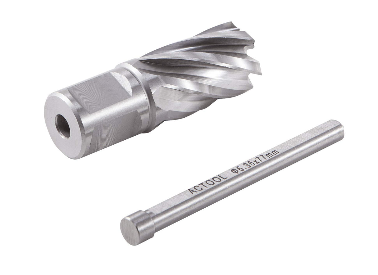 ACTOOL 13/16" Diameter × 1" Depth of Cut HSS ANNULAR Cutter with 3/4'' Weldon Shank ACTOOL