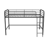 DHP Jett Junior Twin Metal Loft Bed, Black DHP
