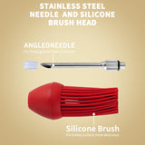 QPMR Turkey Baster, Premium Baster Tool for Cooking-Baster Syringe for Home Baking and Roaster Turkey, Include Detachable Silicone Bulb, 2 Meat Marinade Injector Needles for Thanksgiving QPMR