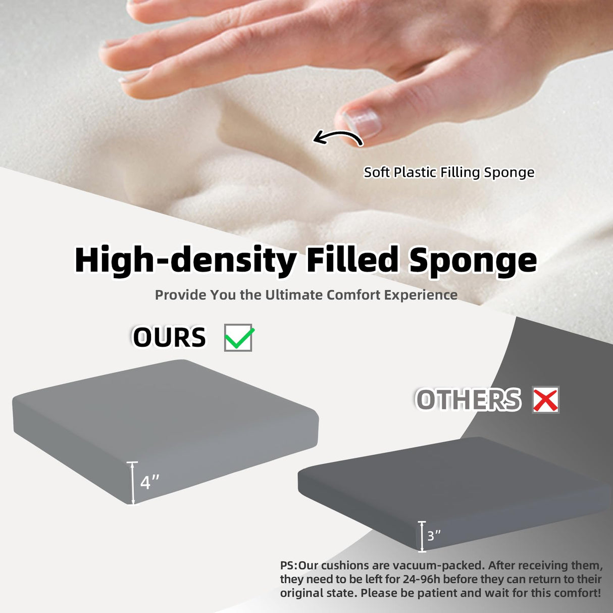 AECOJOY Patio Furniture Set, 7 Pieces Outdoor Patio Furniture with Dining Table&Chair, All Weather Wicker Conversation Set with Ottoman, Grey Rattan&Grey Cushion AECOJOY