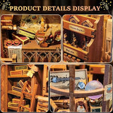 Book Nook Kits for Adults: SUNNINO Book Nook Kit Model Kits Craft Kits for Adults - DIY Miniature Doll House Kit for Bookshelf Booknook Tiny House with Sensor Led Light