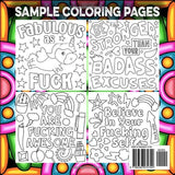 Motivational Swear Words: Bold and Easy Coloring Book for Adults, Hilarious & Inspirational Designs for Stress Relief & Relaxation WoodArtSupply