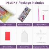 DIADAY 5D Dog Diamond Art Kits for Adults, Round Gem Landscape Diamond Painting Kits for Beginners, Full Drill Art Crafts DIY Home Wall Decor Gift, 12 x 12 Inches DIADAY