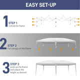 Outvita 10x20ft Ez Pop Up Outdoor Canopy Tent, Portable Commercial Instant Tent with Carry Bag for Party Wedding Birthday BBQ Events Outvita
