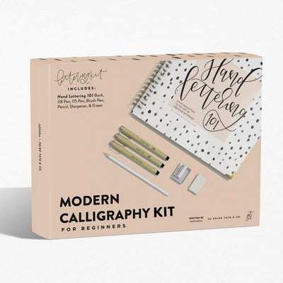 Modern Calligraphy Kit for Beginners: A Creative Craft Kit for Adults featuring Hand Lettering 101 Book, Brush Pens, Calligraphy Pens, and More