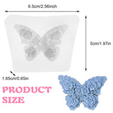 2Pcs Flower Butterfly Silicone Molds, Floral Butterfly Candle Molds Epoxy Resin Molds for Candle Making Clay Plaster Soap Mold Silicone Mold for DIY Scented Candles Polymer Clay Craft Plaster AHQiZFX