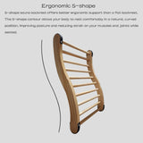 BESTNEWIE Red Cedar Sauna Backrest for Barrel or Infrared Sauna Slip-Resistant, Non-Toxic, Comfortable S-Shape Design - Cedar Sauna Accessories with Felt Sauna Hat and Seat Pad (1 Pack) BESTNEWIE