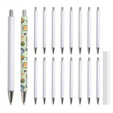 PYD Life 20 Pack Sublimation Pens Blanks No Clip Bulk White with 25 Pieces Shrink Wrap Films,Sublimation Ballpoint Pen Personalized DIY by Pen Heat Press Sublimation Oven PYD Life